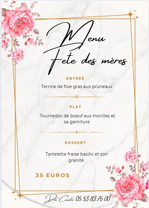 menu don camillo