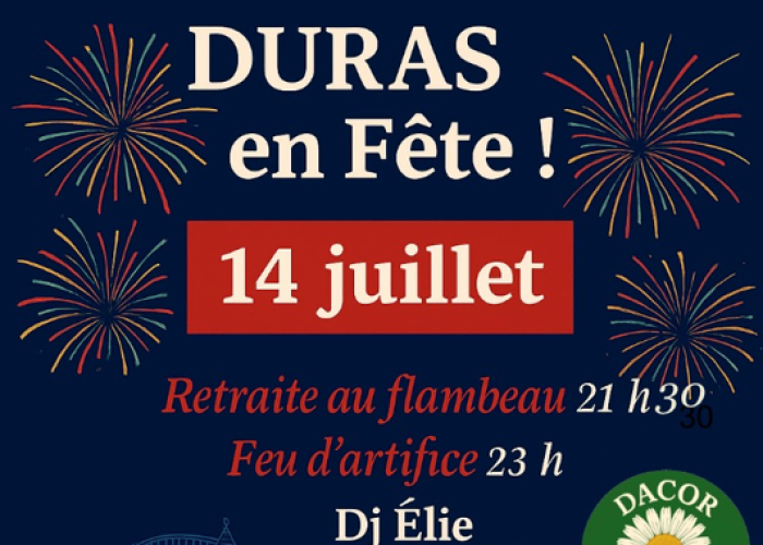image de Retraite aux flambeaux et feu d'artifice à Duras