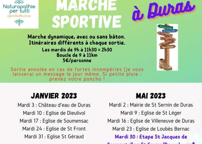 image de Rando marche sportive autour Duras de 9 à 11 km