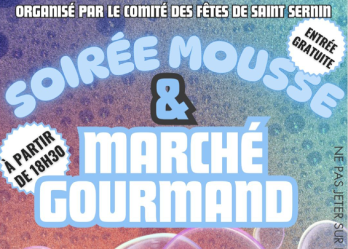 image de Soirée mousse dans le cadre du marché gourmand à Saint Sernin de Duras