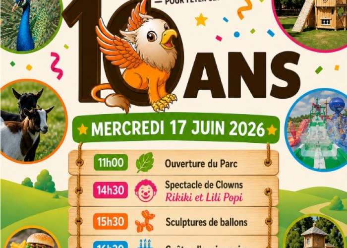 image de Le Parc du Griffon vous propose une journée exceptionnelle pour fêter ses 10 ans