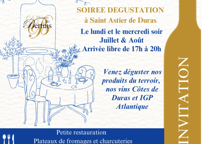 image de Soirées dégustation au Domaine les bertins