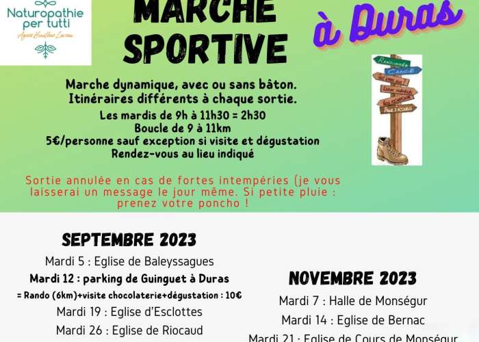 image de Rando marche sportive autour Duras de 9 à 11 km