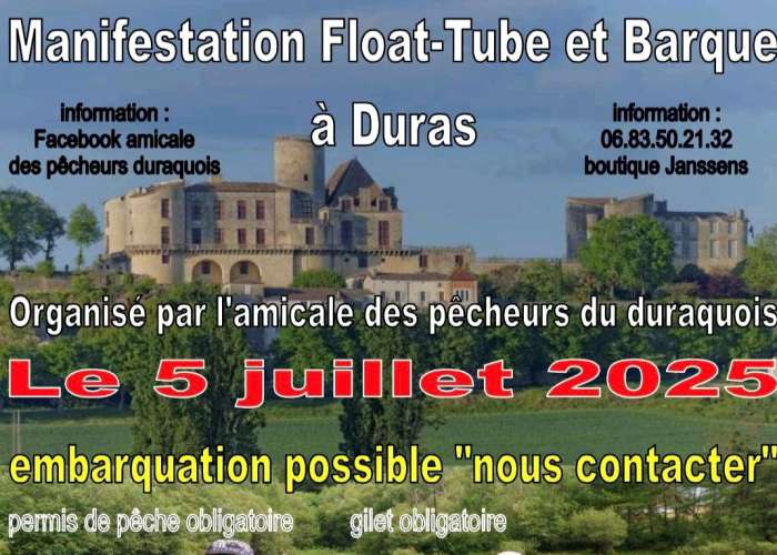image de Journée pêche sur le Dropt Float-tube et barque